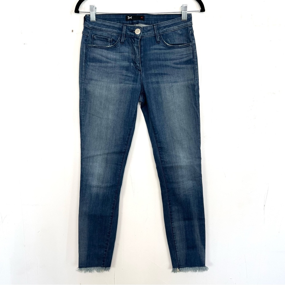 3x1 Skinny Jeans W2 Frayed Hem Made In USA NYC Size 25 mc